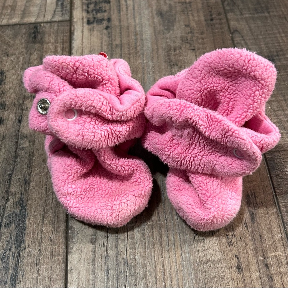 Zutano Cozy Fleece Pink Booties Infant Size‎ 6 Months